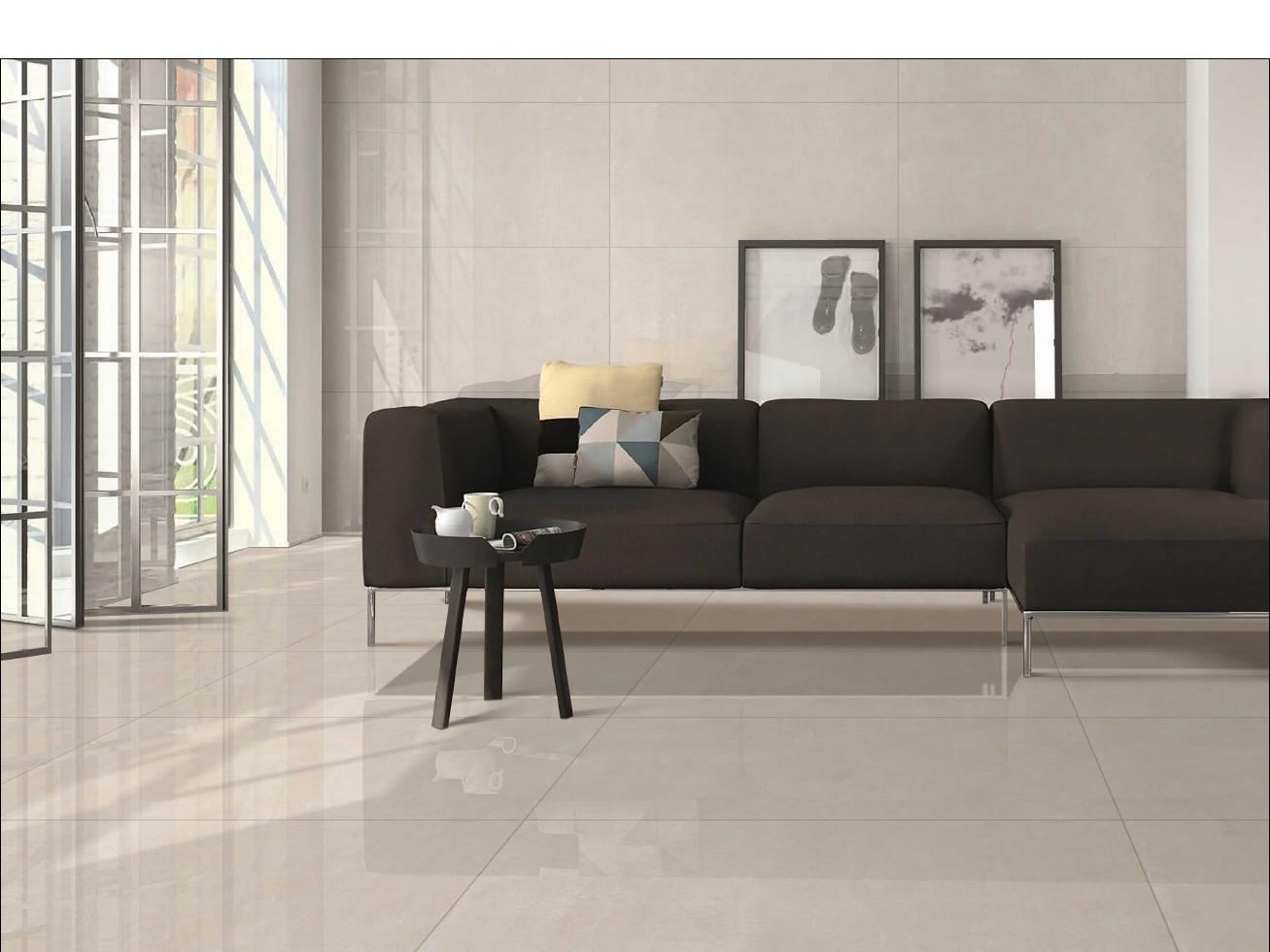 Beton Ivory als Raumvisualisierung im Keramiksan Katalog