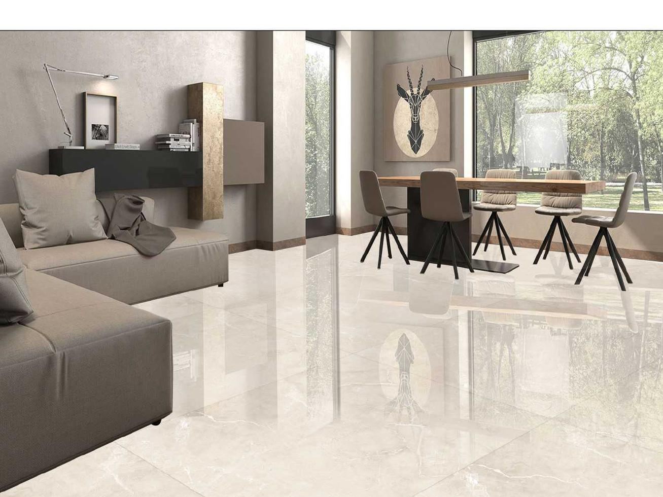 Cerribean Beige als Raumvisualisierung im Keramiksan Katalog
