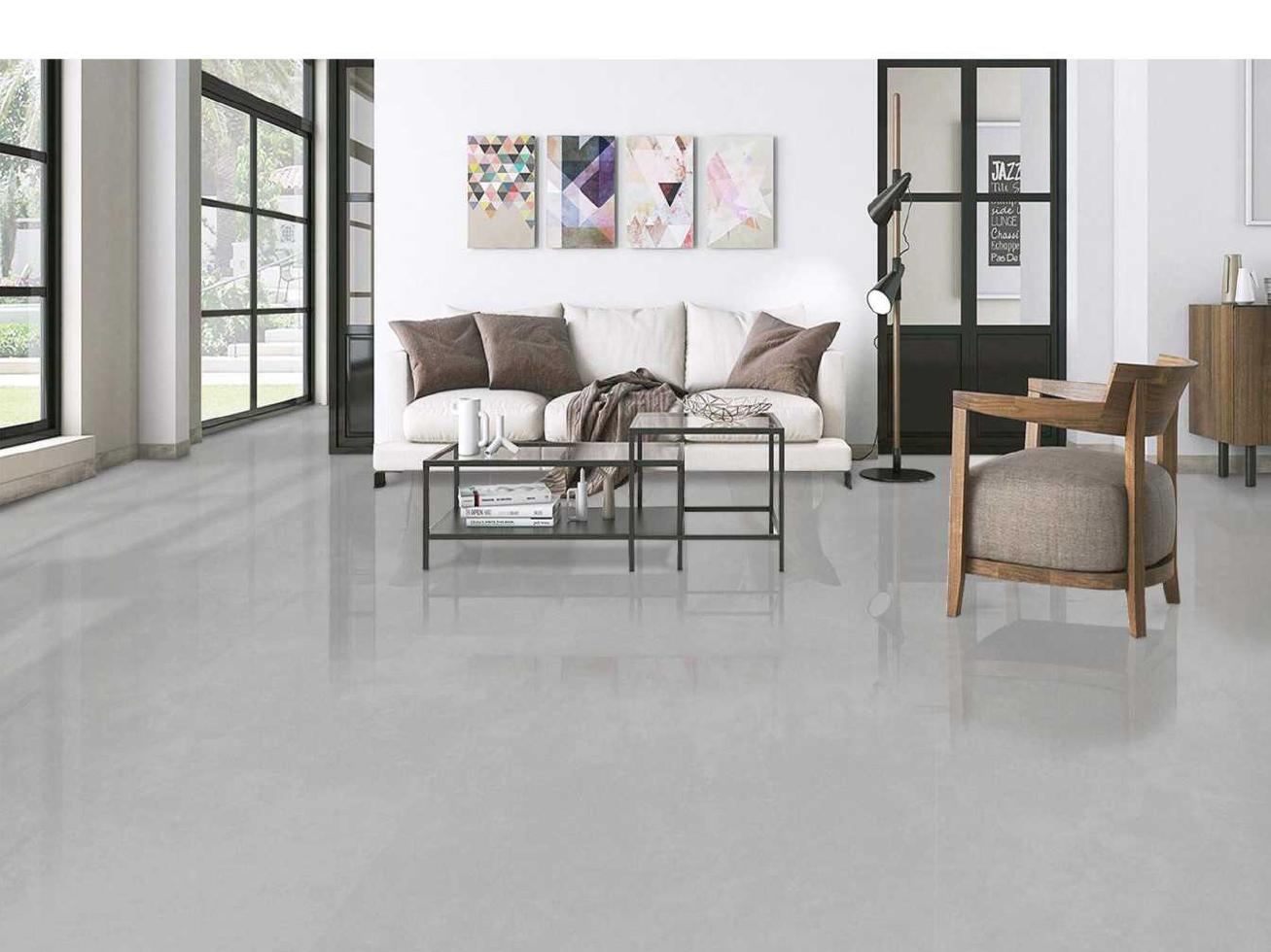 Concrete White als Raumvisualisierung im Keramiksan Katalog