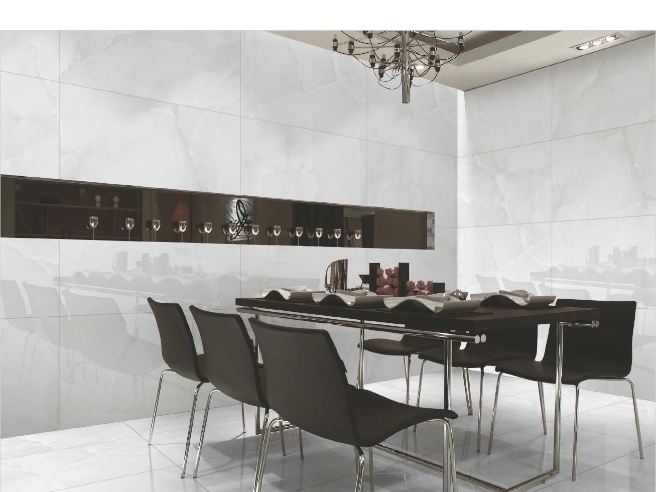 Onix White als Raumvisualisierung im Keramiksan Katalog