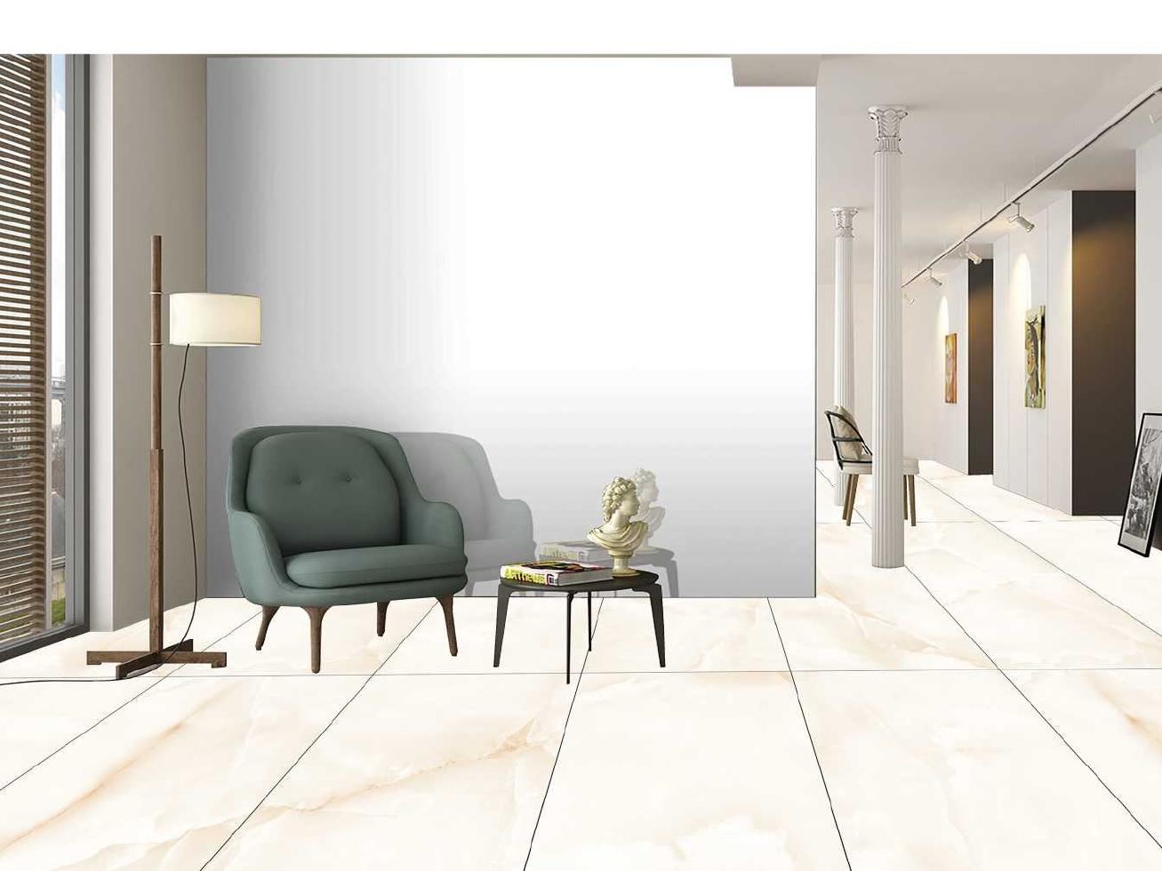 Onyx Cafe Peach als Raumvisualisierung im Keramiksan Katalog