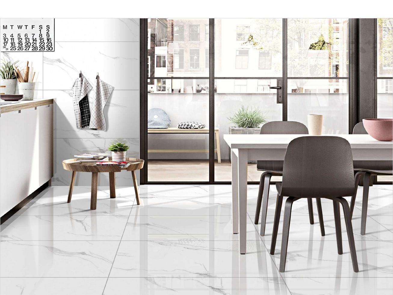 Statuario River als Raumvisualisierung im Keramiksan Katalog